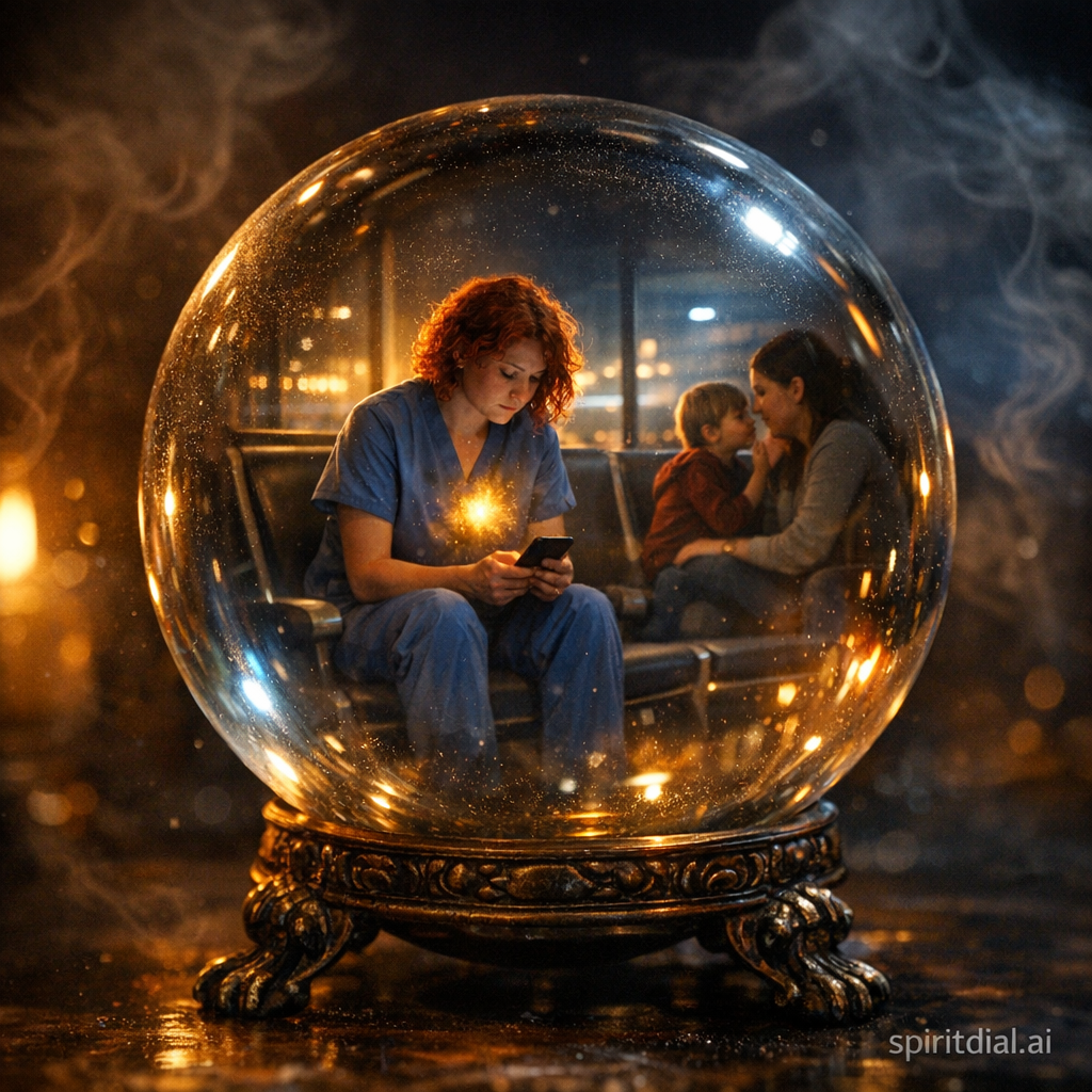 Crystal Ball Vision - AI generated scene showing a pivotal moment in your love story